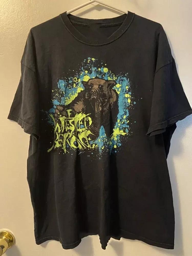 VTG Iwrestledabearonce Band Gift For Fans Cotton Black T Shirt EN825