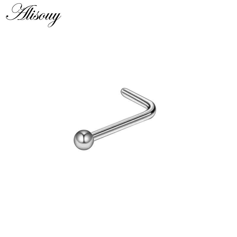 Alisouy 1Piece Steel 20G Faux Nose Rings Fake Septum Rings Hoop Nostril Daith Piercing Fake Clip On Nose Rings Oreja Piercings Jewelry