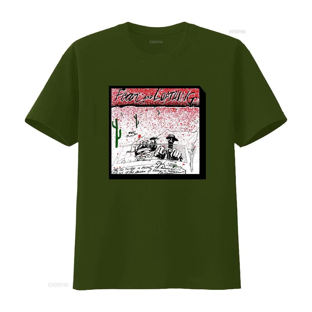 Retro 80s 90s Fear and Loathing Ralph Steadman Vintage Art T Shirt vintage Washed streetwear Top For Everyday Wear Comfortable