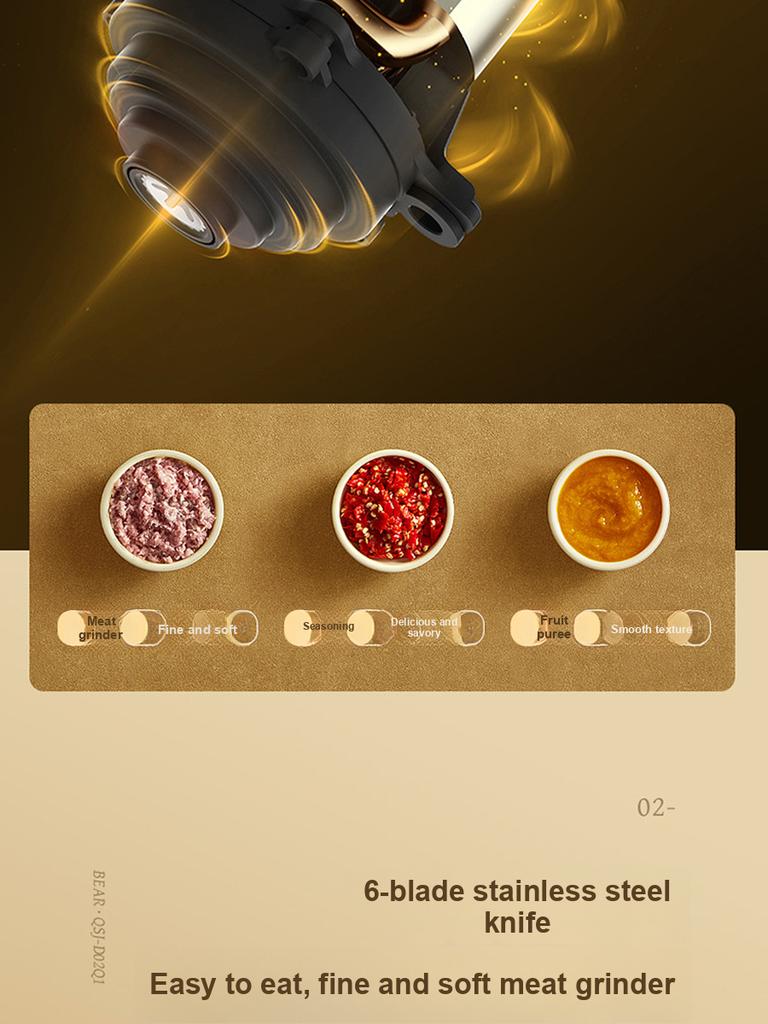 Bear/Маленькая мясорубка для медведя, Прибор для приготовления детского питания, Кухонный комбайн для детского питания, Бытовая электрическая мини-мясорубка и блендер для смузи