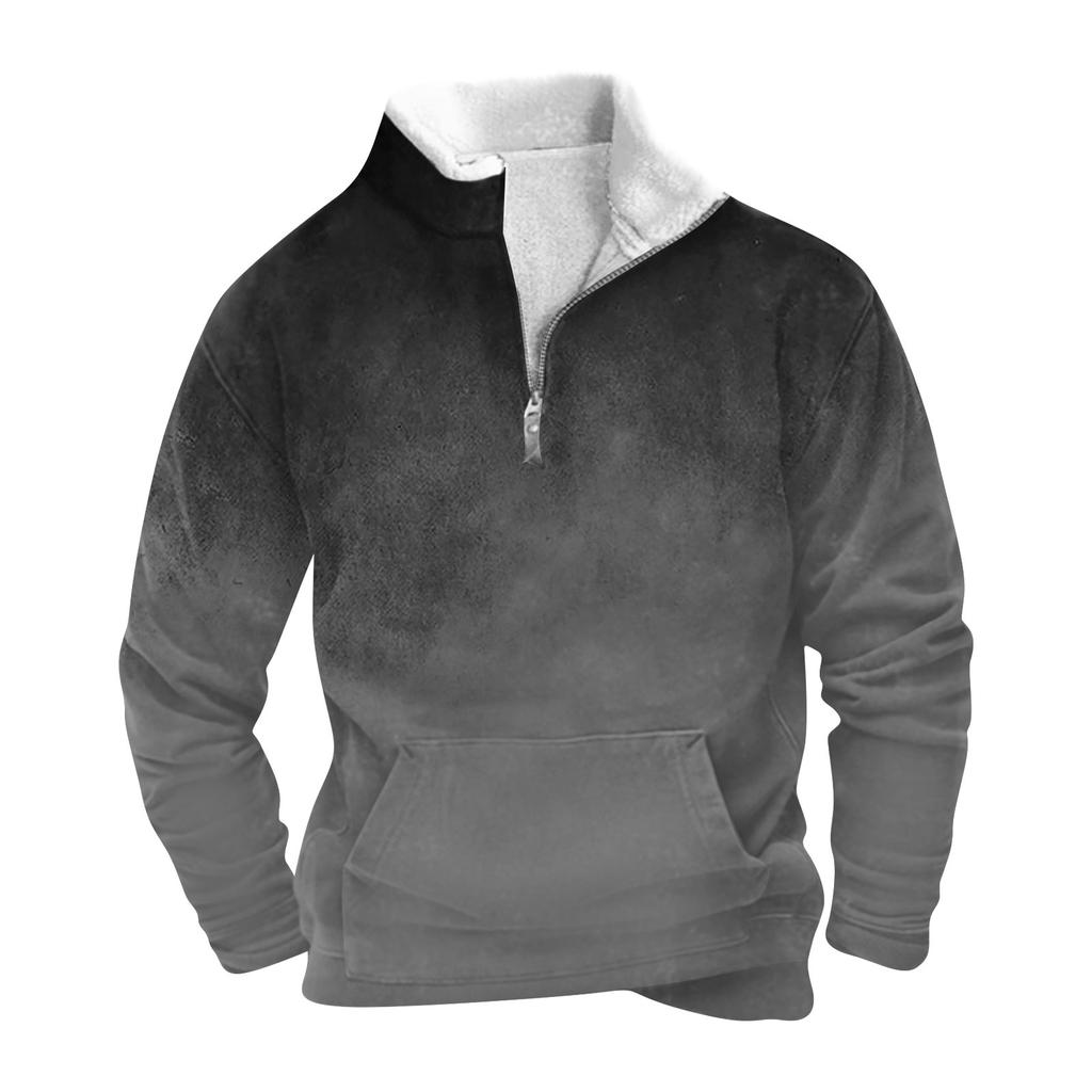 Весенне-осенняя мужская толстовка с воротником-стойкой на открытом воздухе, повседневные свитера, топы