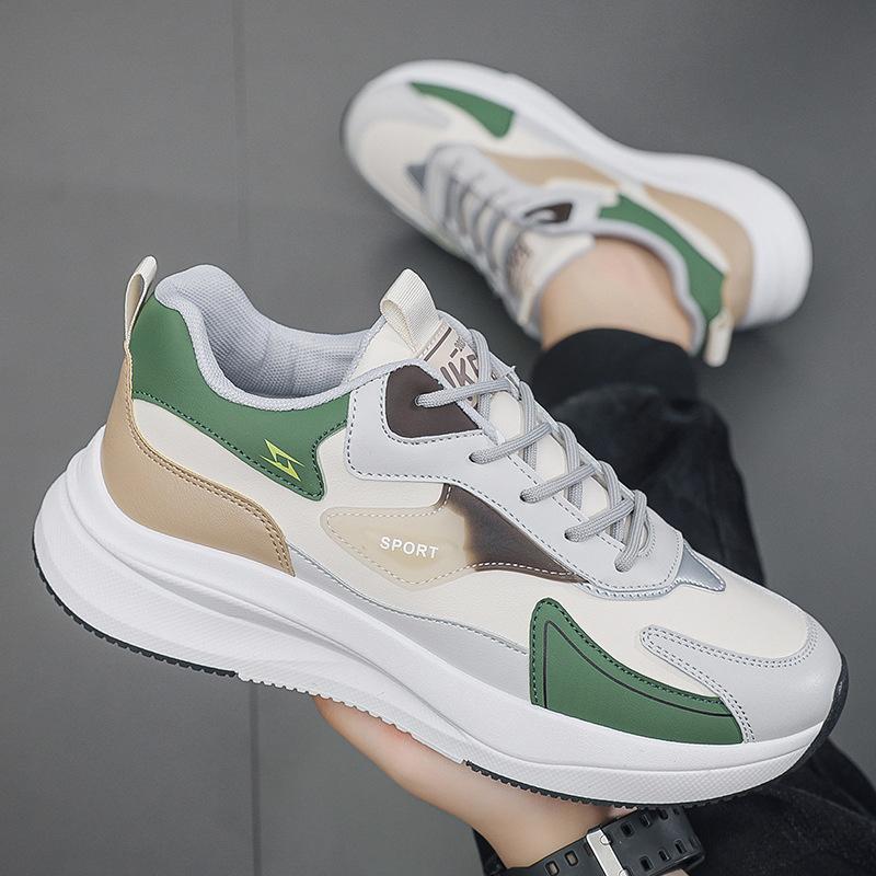 Мужская обувь 2024 года, новые дышащие молодежные повседневные универсальные кроссовки для занятий спортом на открытом воздухе, модная обувь для папы на высокой платформе