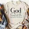 Women Summer T Shirt Print God's Letter Short Sleeve Tees Casual Printed Tops