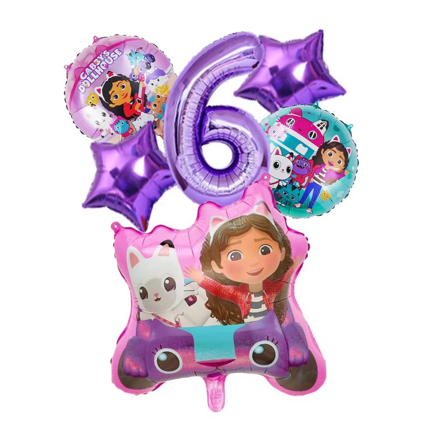 Gabby Dollhouse Birthday Party Favors Gabby Bracelets Stikers Cake Topper Balloons Classroom Rewards Party Pinata Fillers Gifts