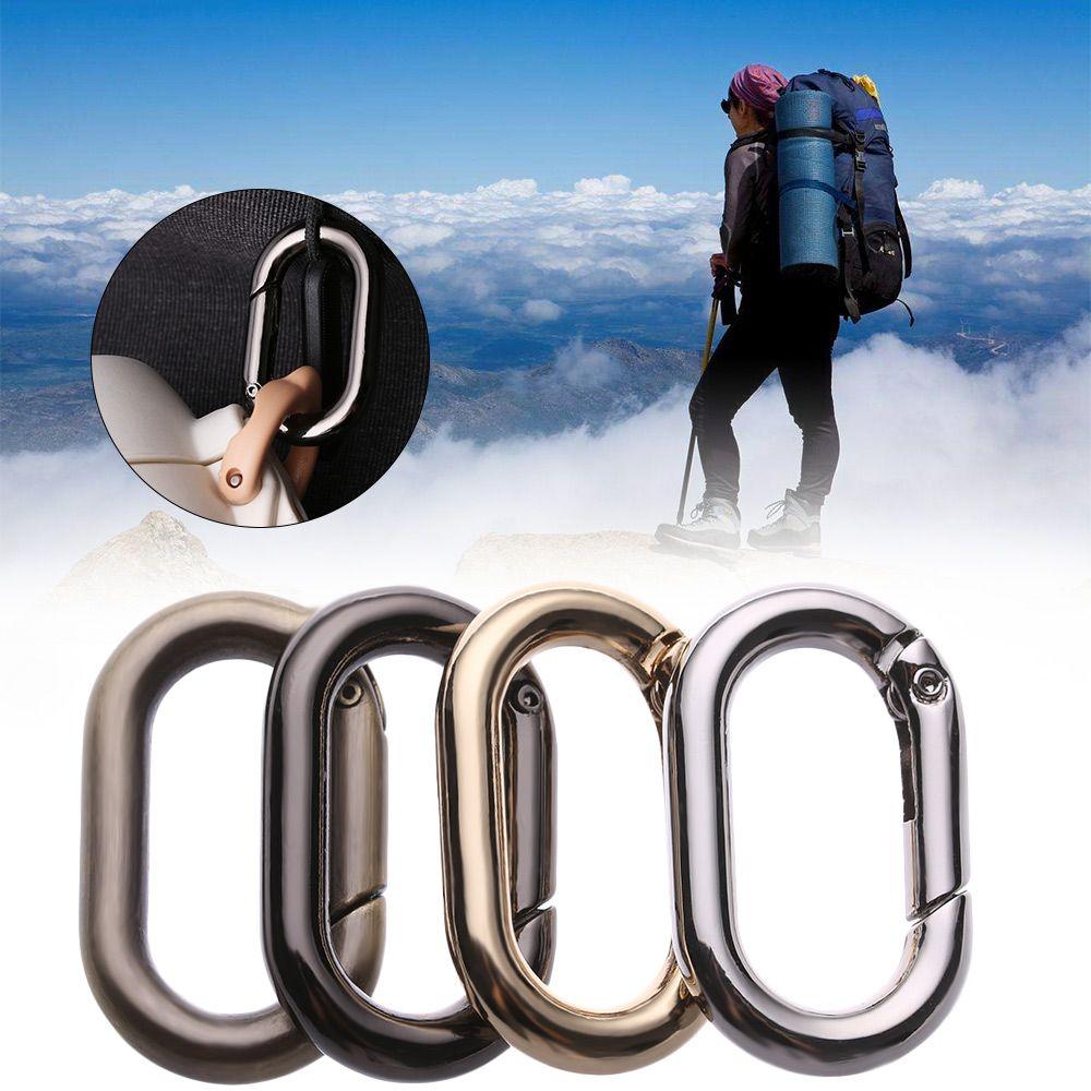 Outdoor Camping Tool Oval Climbing Clip Keychain Ring Buckle Hook Carabiner
