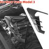 Car Stickers Side Camera Protector Covers Flank Spoiler Wing Decorative Guards Carbon Fiber For Tesla Model 3 Highland 2024