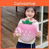 Cute Gender Neutral Kids Backpack In Strawberry Shape Breathable Material Oxford