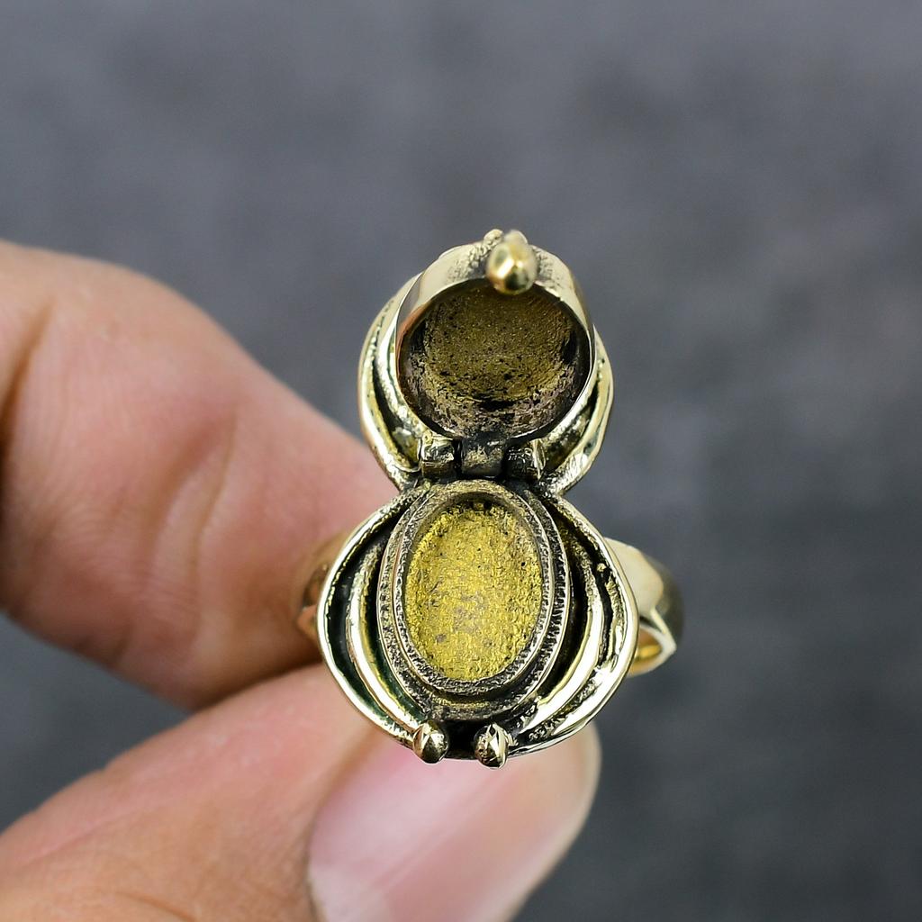 Ювелирное кольцо из латуни ручной работы Beatal Look, размер 6,5, A9J58