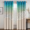 Seaside Beach Blue Ocean Landscape Shade Curtain Deluxe Living Room Bedroom Home Decor Curtain 2 Panel Free Shipping