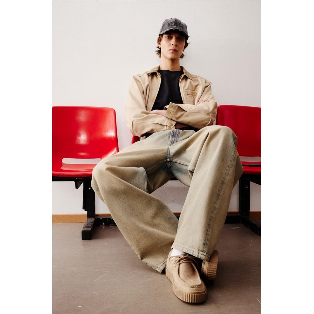 Рубашка HMT свободного покроя, черная, с эффектом омбре