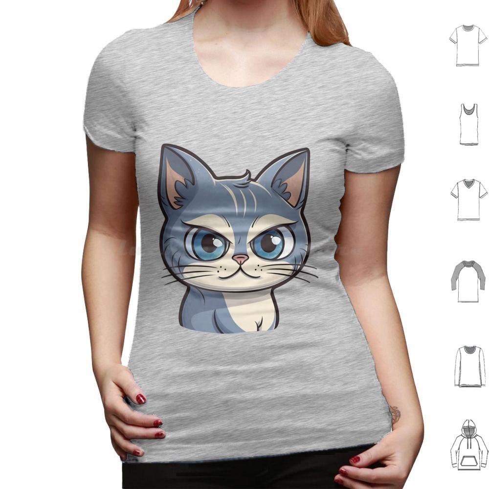 Милая Киска Футболка Мужская Женская Детская 6xl Кошка Милая Кошка Иллюстрация Мультяшная Кошка Дизайн Мяукающая Кошка Арт Игривая Кошка Рисунок