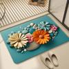 Коврик для двери в китайском стиле из гипсового зерна и цветов, свежий коврик для двери в ванную, впитывающий коврик для двери в виде маленького цветка для дома