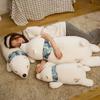 Polar Bear Doll Long Pillow Plush Toy Doll Cute Sleeping Cloth Doll Soft Gift Girl