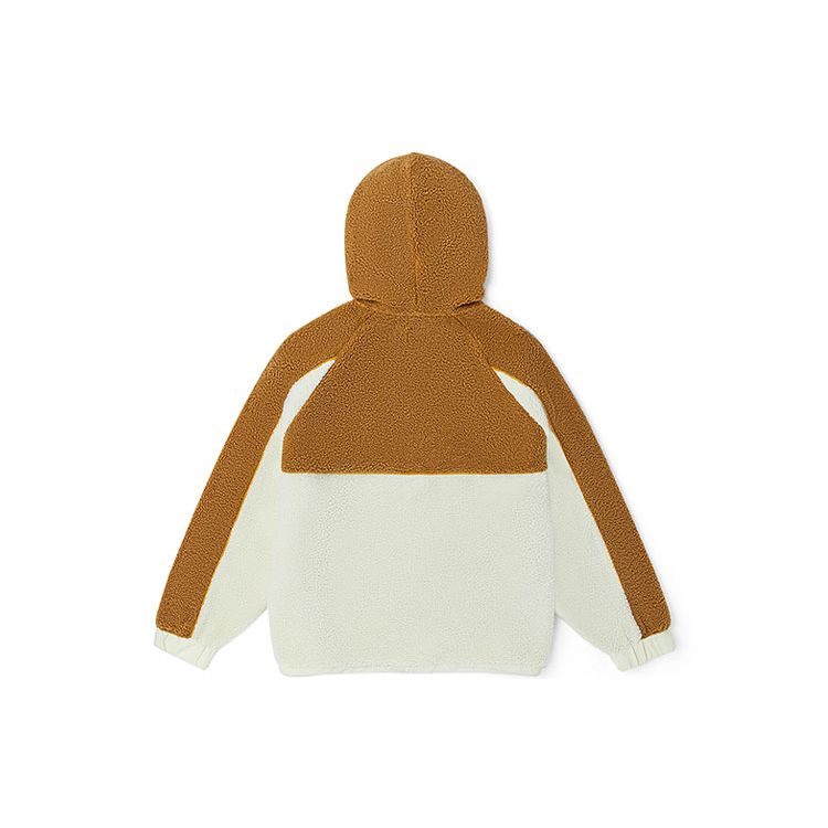 Vans Colorblock Long Sleeve Hoodie Women Tops Beige VN0A5F6E3KS
