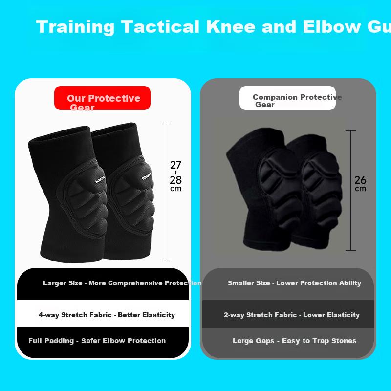 Knee And Elbow Pads Four-Piece Set, Tactical Crawling, New Recruit Training, Pre-Enlistment Crawling Practice, Soldier Protective Gear
