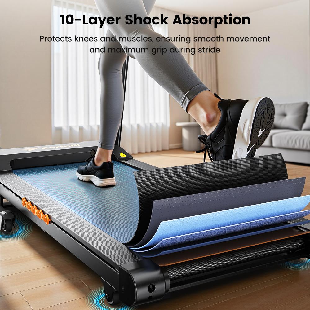 Беговая дорожка для ходьбы Formill FT61 Светодиодный дисплей Пульт дистанционного управления Компактная дорожка для ходьбы Использование дома/в офисе