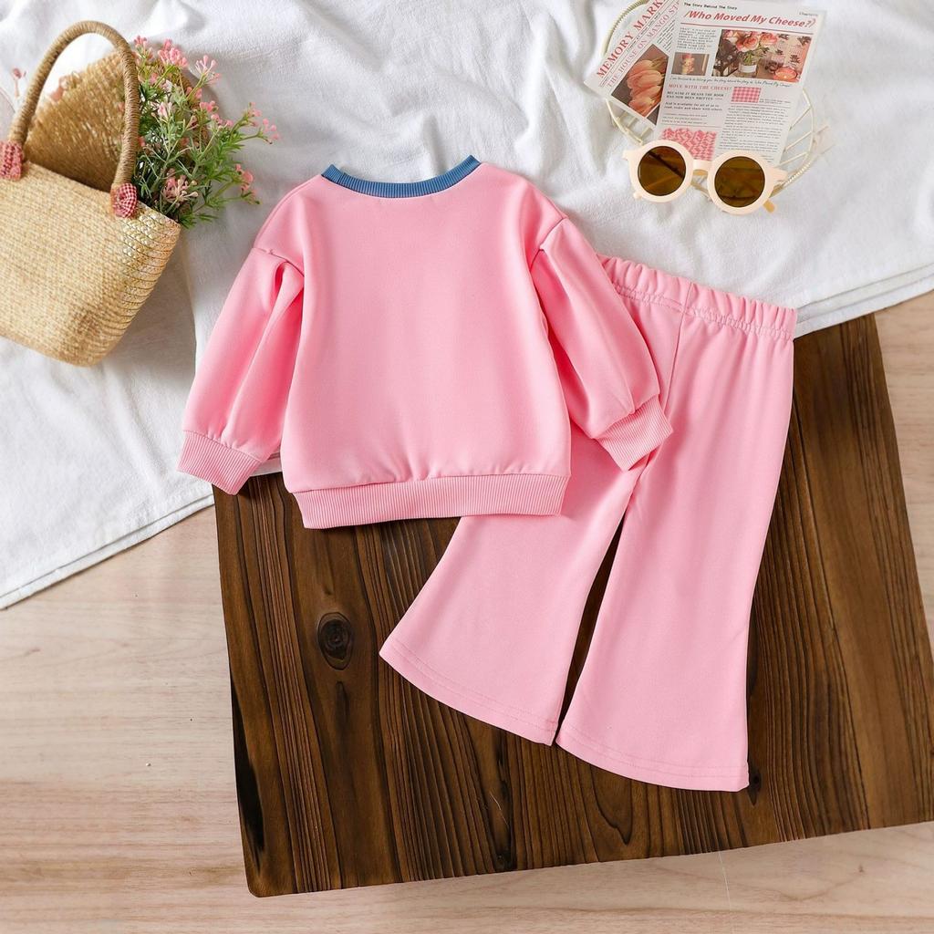 Kids Casual Long-Sleeve Set, Comfortable Daily Wear Outfits