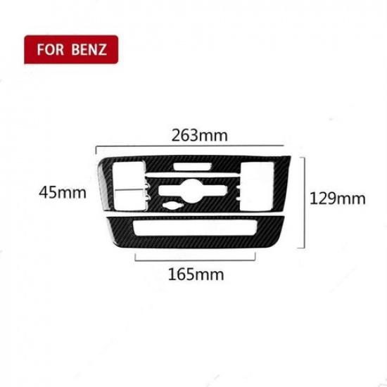 For Mercedes Benz GLA CLA Dashboard Panel Center Console Trim Cover Carbon Fiber