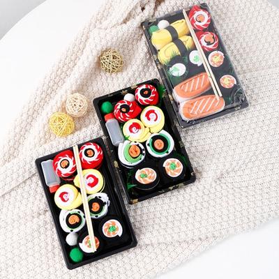 Носки Y2K с лососем и суши, Забавные носки, Подарочная коробка, Уникальные хлопковые носки для женщин и мужчин