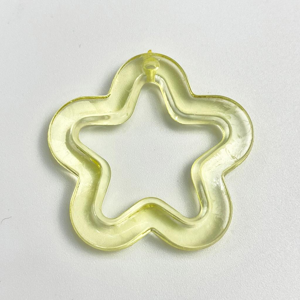 5 шт. акриловая полая подвеска в виде цветка, разноцветная подвеска в виде звезды для DIY серег, ожерелий, браслетов, фурнитура для изготовления ювелирных изделий, рукоделие