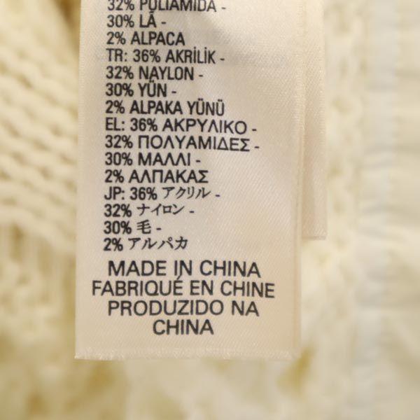 Diesel Неношеный трикотаж с длинным рукавом из смеси альпаки S белый свитер Женский Б/у