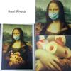 Funny Design Famous Art Poster Mona Lisa and Cat Prints Canvas Paintings Vintage Oil Painting Wall Art Bathroom Home Decoration