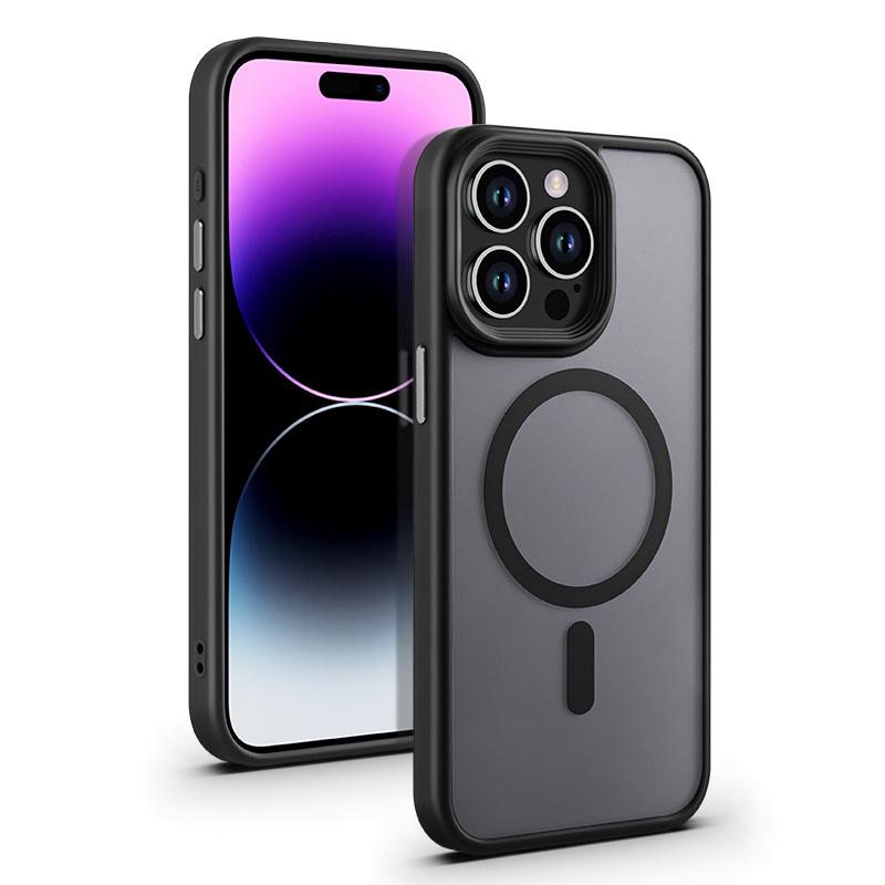 Для беспроводной зарядки Magsafe магнитный чехол для iPhone 15 14 Plus 13 12 11 Pro Max матовый ударопрочный бампер армированный жесткий задний чехол