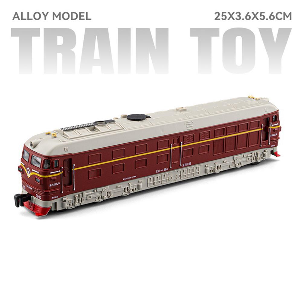 1:32 DongFeng 4B Train Model Toy Car Doors Opened Powered Walking Electric Spray Diesel Alloy Vehicle Music Light Models for Kid