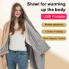 Heated Shawl Wrap USB Powered Heating Scarf Women Electric Blanket Portable Wireless Heated Blanket Bag with 3 Heat Settings