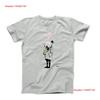 Banksy Космическая Девушка с Птицей Уличное Искусство Футболка винтаж Стильная стираная одежда от модного дизайнера мужская Универсальная Слегка дышащая