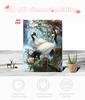 Huacan 3D Diamond Embroidery Red-crowned Crane Painting Cross-stitch Round Rhinestone Painting Wall Sticker