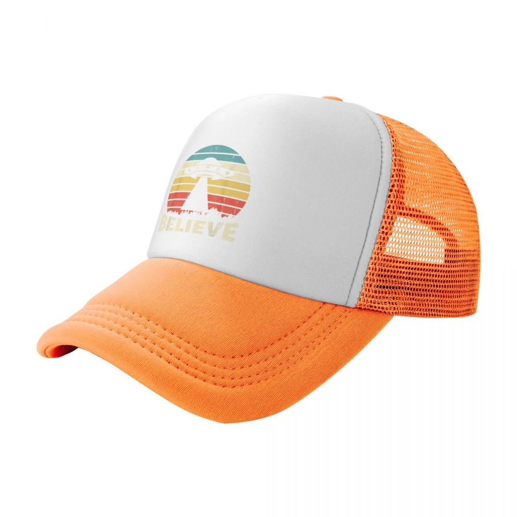 Believe Vintage Alien UFO Retro Sunset Baseball Cap cute Luxury  Beach Outing Mens  Womens