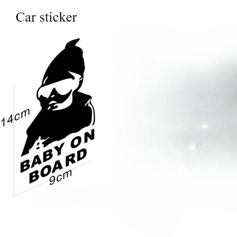 НОВЫЕ Наклейки на машину Креативные BABY ON BOARD Наклейки на заднее стекло автомобиля Задние Светоотражающие Наклейки Предупреждающие наклейки для автомобиля Черные Белые