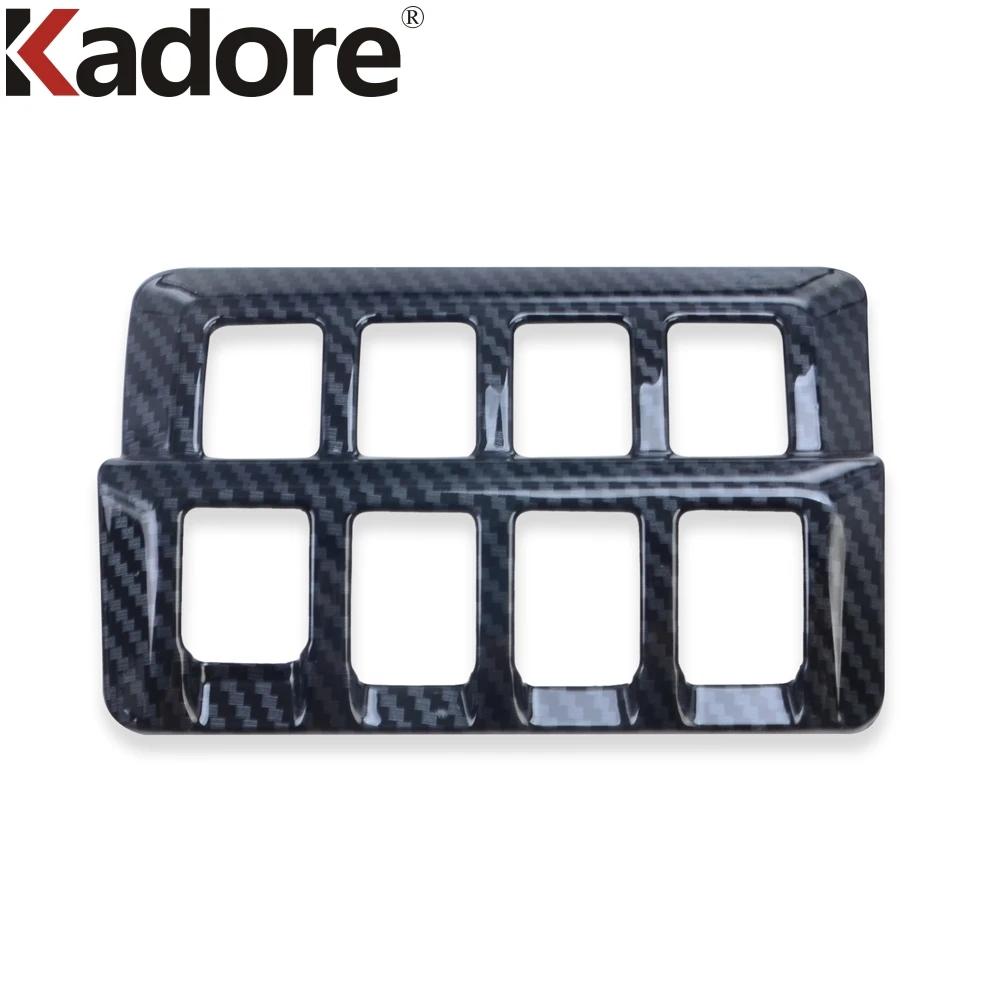 Car Head Light Lamp Switch Button Panel Cover Trim For Subaru Forester SK 2018- Carbon Fiber Interior Accessories