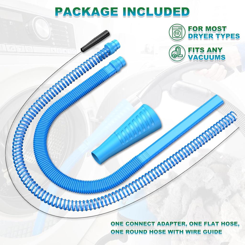 Sealegend 2 шт. Набор для чистки вентиляционного отверстия сушилки Насадка-пылесос для ворса сушилки, Инструменты для удаления ворса для чистки вентиляционного отверстия сушилки 2 шланга для ремонта дома