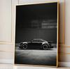 Vintage Black And White Sports Car Photo Print Modern Bedroom Wall Decor Car Poster Black And White Sports Car Canvas Print