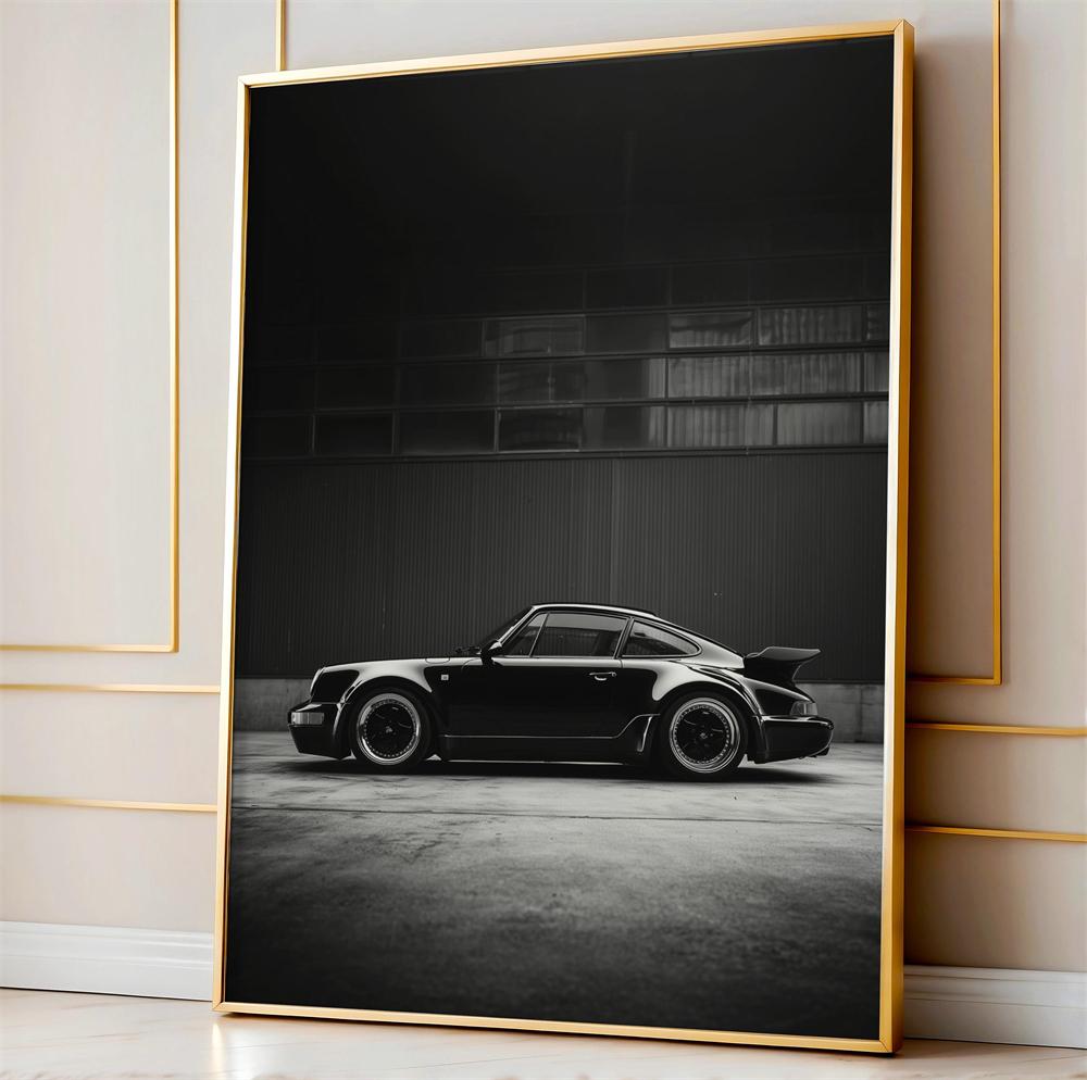 Vintage Black And White Sports Car Photo Print Modern Bedroom Wall Decor Car Poster Black And White Sports Car Canvas Print