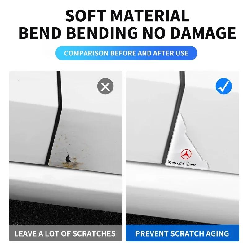 2 шт. Автомобильные накладки-защита от столкновений и царапин на двери, прозрачная наклейка для Mercedes Benz AMG W124 W202 W203 W204 W210 W211