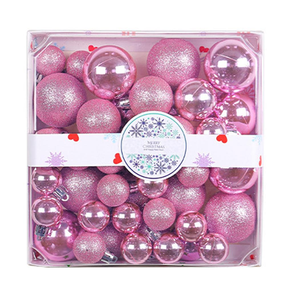 Набор из 44 шт. Небьющиеся рождественские шары Прочный пластик Подвесные украшения для елки Набор декоров для праздничных украшений