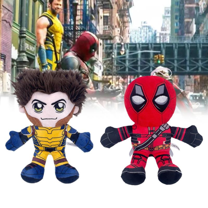 Плюшевые куклы Дэдпула и Росомахи, куклы-супергерои, мягкая игрушка, декор для аниме-фильма