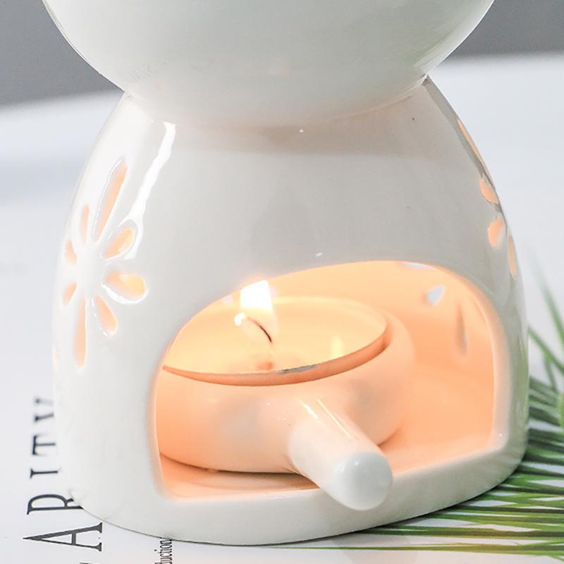 Ceramic Essential Oil Lamp Aroma Burner Aromatherapy Candle Fragrance Holder