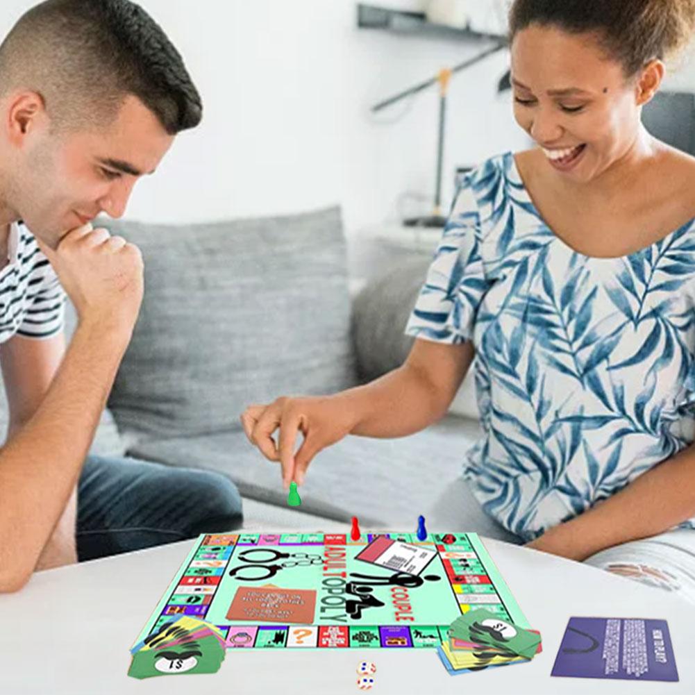 Adultopoly Board Game Couple Adult Opoly Board Game Portable Couple Game Entertainment Board Game Valentines Gifts for Him Her