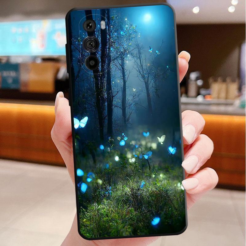 Phone Case For Motorola Edge 50 40 Pro 60 50 40 30 Ultra Neo Fusion Moto G85 G72 G53 G54 G84 G13 G32 Night Butterfly tree