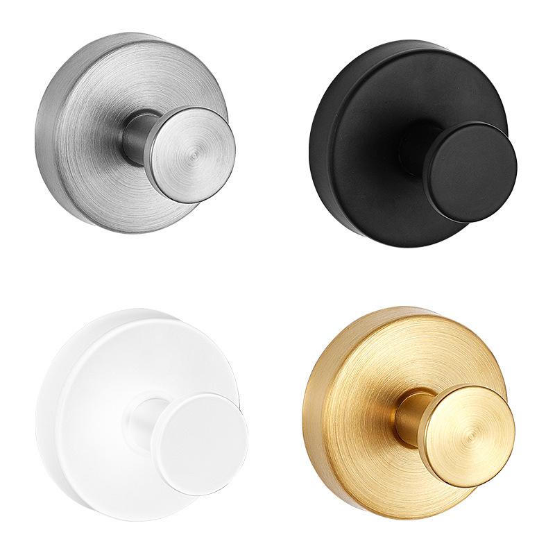 2Pcs Metal Suction Cup Hooks Strong Vacuum Bathroom Hook Waterproof Towel Holder Stainless Steel Reusable Wall Hanger