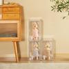 Topfinel Figure Case Set of 3 Collection Case Storage Case Acrylic Case Stackable Magnetic Door Front Opening Showcase Figure Case Approximately 36cm