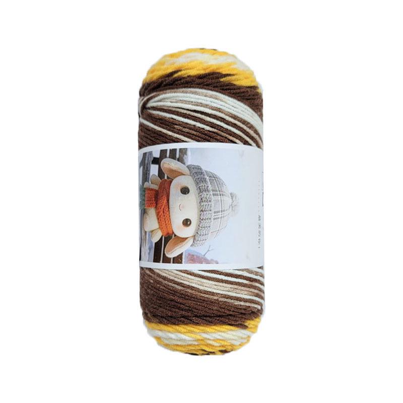 5-Ply Colored Combed Cotton Baby Yarn for Hand-Knitting and DIY Crochet Projects, Ideal for Flower Bouquets and Medium-Thickness Blankets