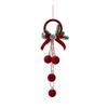 Flocked Christmas Bell Ornament Nordic Style Handcrafted Velvet Christmas Ball Delicate Christmas Hanging Ornaments New Year