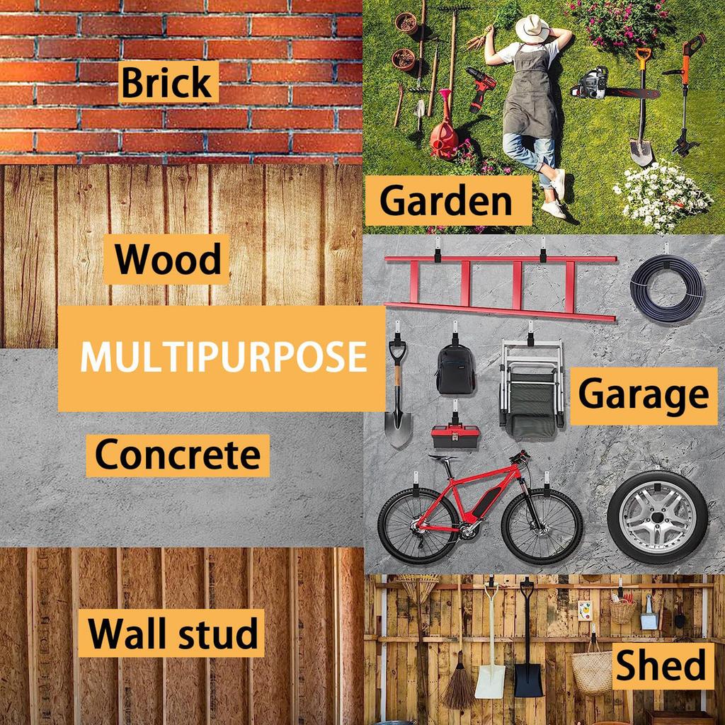 2 шт. Большие крючки из нержавеющей стали для хранения в гараже, органайзеры для удлинителей, настенные вешалки для тяжелых инструментов