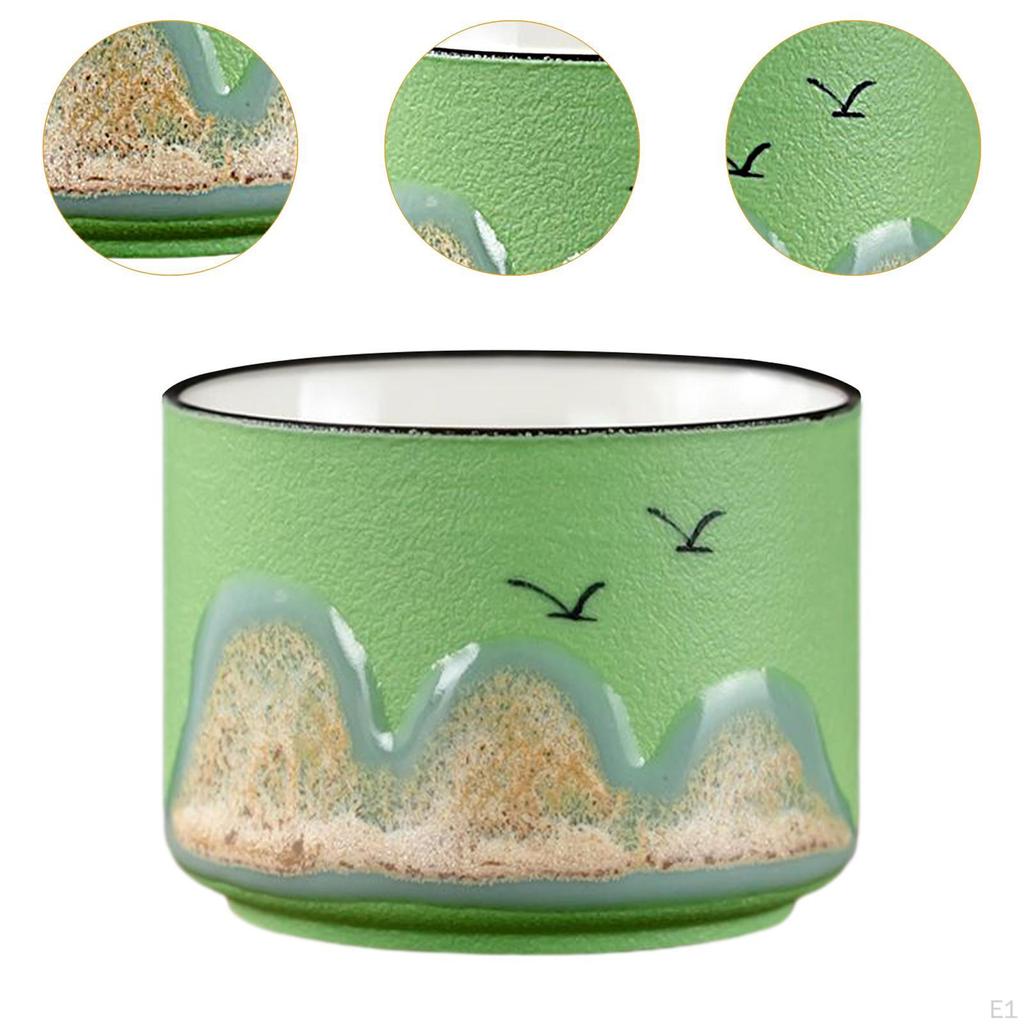 Ceramic Cup Coffee Cup,Handcrafted Classic Yerba Mate Teacup,Porcelian Tea Set for Cappuccino,Latte