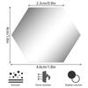 48 шт. Шестиугольные акриловые зеркальные наклейки на стену Самоклеящиеся Съемные шестиугольные наклейки Зеркальная стена Украшение дома Комнаты Зеркало